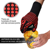 Silicone Heat Resistant Gloves BBQ Fireplace 1472 Degrees