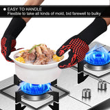 Silicone Heat Resistant Gloves BBQ Fireplace 1472 Degrees