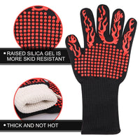 Silicone Heat Resistant Gloves BBQ Fireplace 1472 Degrees