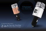 12v USB Charger Auto Ionier Purifer Air Freshener Car Diffuser